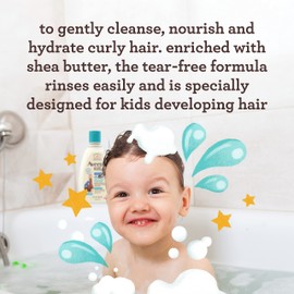 Aveeno Kids Curly Hair Shampoo With Oat Extract & Shea Butter, Gently Cleanses, Nourishes, & Hydrates Curly Hair, Tear-Free & Suitable for Sensitive Skin & Scalp, Hypoallergenic, 12 fl. Oz