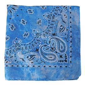 Motique Accessories Modern Tie Dye Bandana (Bright Blue)