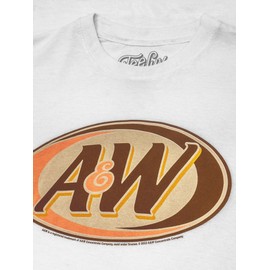 Tee Luv Men's Retro A&W Root Beer Shirt, White, S