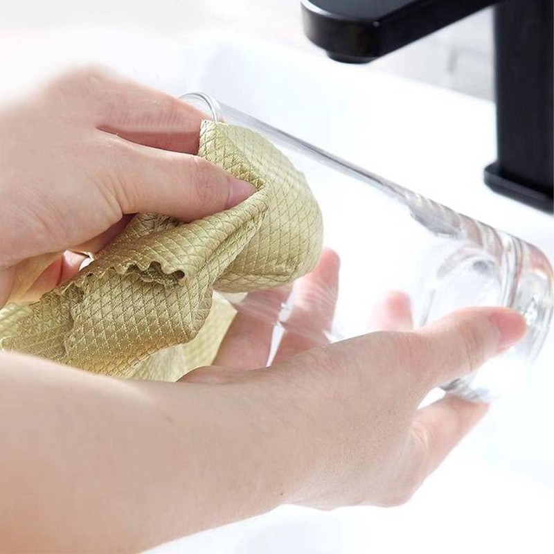LAEBUE Kitchen Dishcloths, Cleaning Cloth Easy Clean Cloth, High Absorption