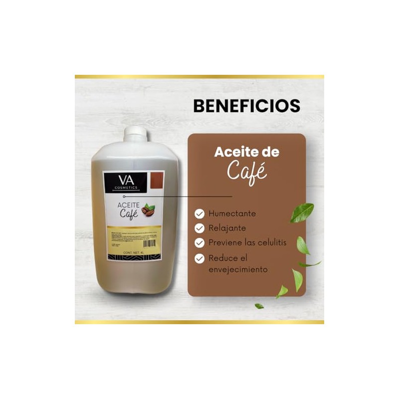 Aceite Masajes Café Corporal Spa Profesional 4 Litros VA