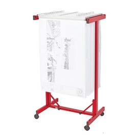 Adir Mobile Blueprint Storage Rack - Adjustable Mobile Blueprint Holder, Vertical Architect Drawing Rack with Wheels, Poster Display, Construction Plans Holder (Without Blueprint Clamps)