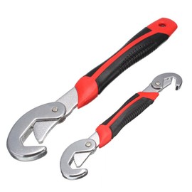 2 Pieces NUZAMAS Universal Open-End Spanner 9-32 mm, Adjustable Combination Spanner Handle Tool Set, Quick Snap N Handle for Maintenance Repairs, Water Pipe