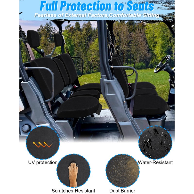 UTV Defender Seat Covers, 1680D Waterproof Seat Cover Compatible with