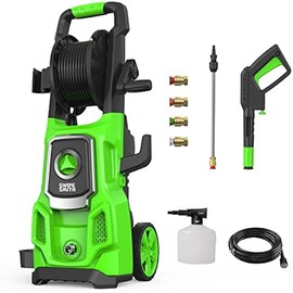 Electric Pressure Washer, SWIPESMITH 3500 Max PSI, 2.6 GPM Power Washer Machine with Hose Reel, 4 Quick-Connect Nozzles, Foam Cannon for Car/Patio/Driveways Cleaning