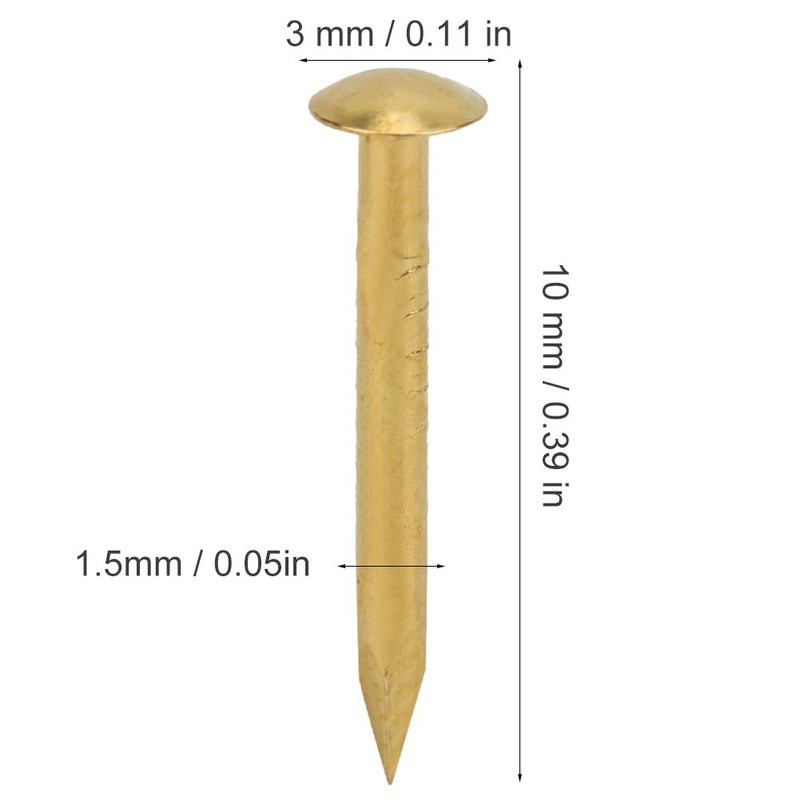 100Pcs Round Head Nail, Small Smooth Round Head Nails Multi