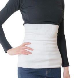 Bedrock Bath, Cotton Rib Shape, Belly Wrap, Waist Warmer, White, 3511, white