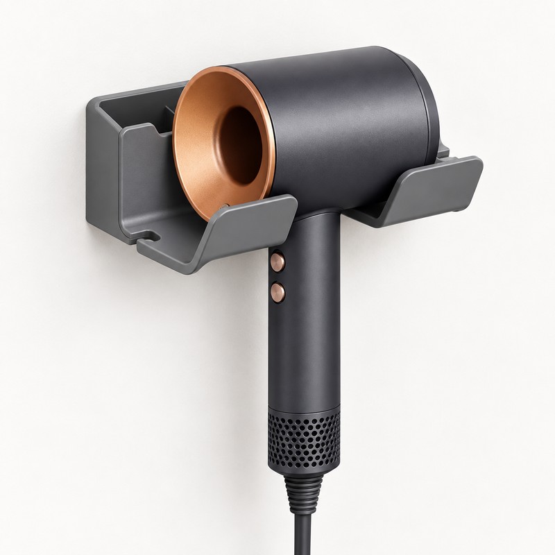 Wall Mounted Hair Dryer Holder for Bathroom – Space-Saving Organizer