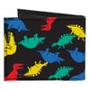 Buckle-Down Men's Standard Canvas Bifold Wallet Dinosaurs, 4.0" x 3.5"