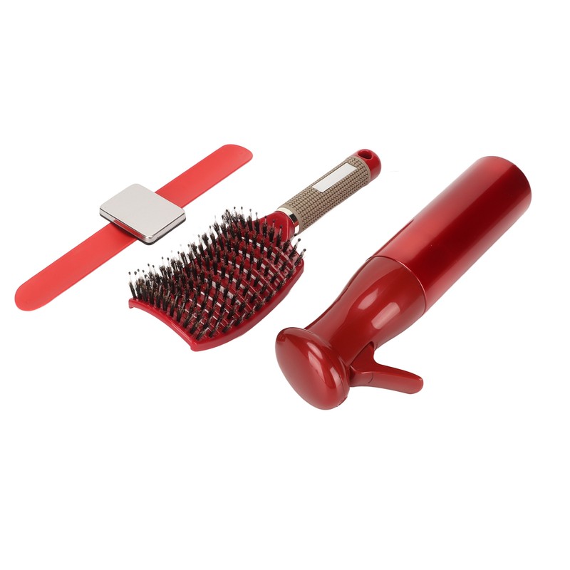 Detangling Curved Vent Brush Spray Bottle Hair Clip Pin Wristband