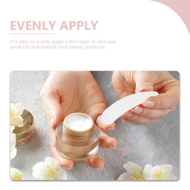 ULTECHNOVO 100 Piezas Cucharas para Crema Facial, Espátula Media Luna