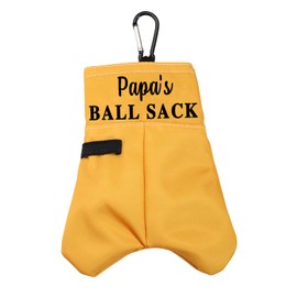 PWHAOO Funny Dad/Grandpa Golf Gift Ball Sack Golf Ball Storage Bag Golf Club Gift Ball Pouch Sack Gag Gift (Papa BS)
