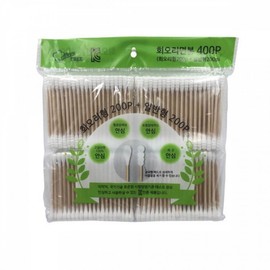 Green Tree Swirl Cotton Swabs 200P Regular Cotton Swabs 200P Cotton Swab Set 5ea