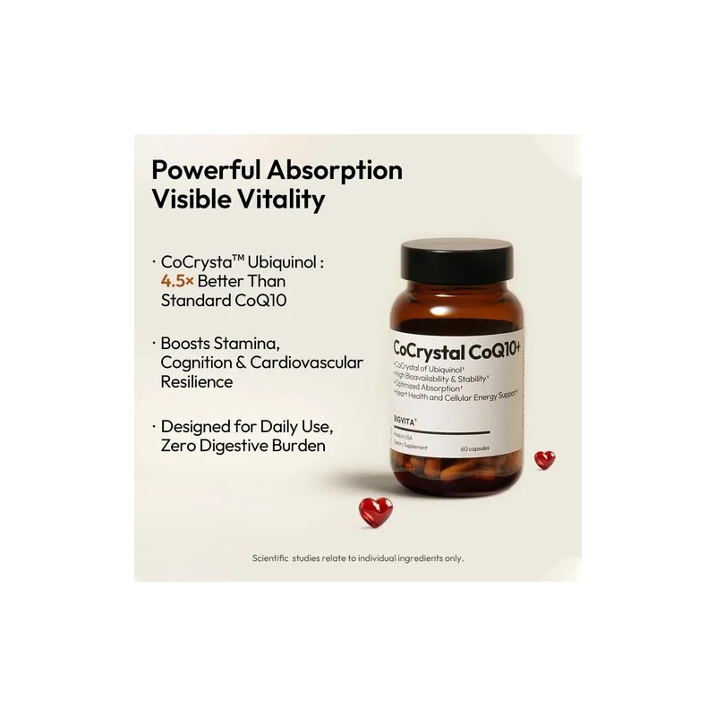 Bigvita Cocrystal Coq10 Ubiquinol Cápsulas 60