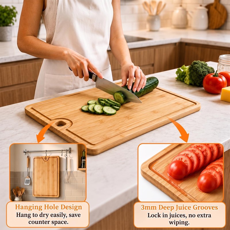 Dishwasher Safe Bamboo Cutting board: 212°F High-Temp Cycles, No Cracking