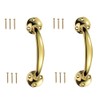 Electric Brass Bow Pull Handles with Screws 150mm Victorian Bow