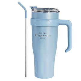 great dachong 40 oz Tumbler with Handle & Straw,3-Position Lid Insulated Stainless Steel Cups,100% Leak Proof,Cup Holder Compatible for Travel, Keeps Cold for 24 Hrs,Gifts for Women & Men