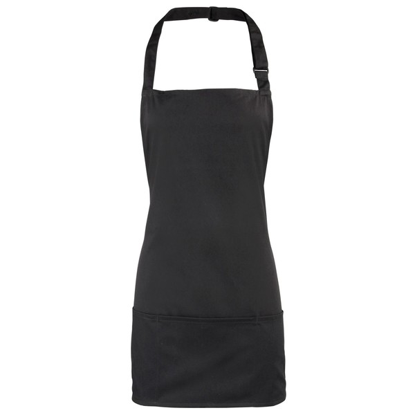 Adults/Unisex SHORT Polycotton 2 in 1 Waist Apron with Bib