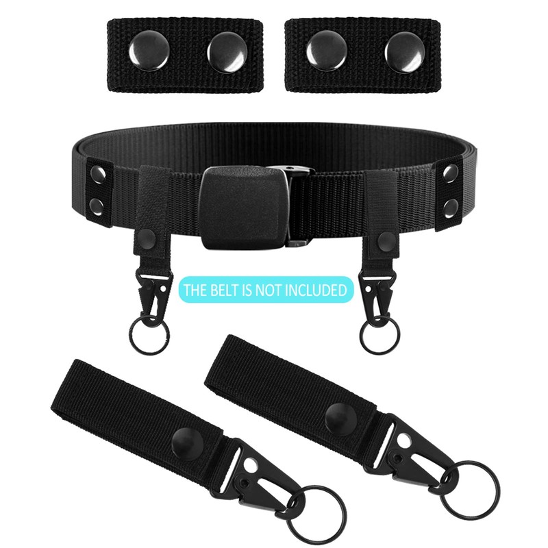10 Pieces Belt Keepers with 2 Pieces Tactical Belt Buckles