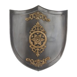 Deco 79 Metal Shield Shield Armor Wall Decor, 21" x 4" x 23", Gray