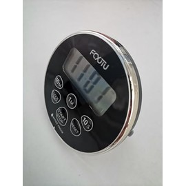 FCXJTU Wasserdichter Badezimmer-Dusch-Timer mit magnetischer Rückseite und faltbarem Ständer, IPX7 12/24H Duschuhr, 99 Min 50 Sekunden Countdown, lauter Alarm, einfache Einrichtung für Küche