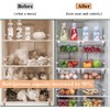 HUAYT Fridge Organisers,Fridge Drawer Storage Bins with Adjustable Slide Rail,Unique