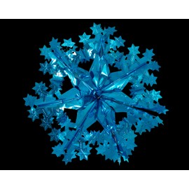 Simply Products Foil Garland Snowflake Star - Christmas Hanging Decoration Wall Ceiling Xmas Deco (Turquoise)