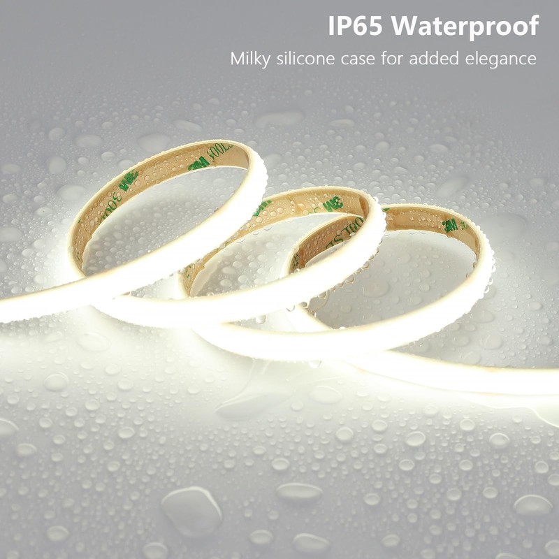 BENLUN 24V COB LED Strip Light Outdoor Milky Silicone Waterproof