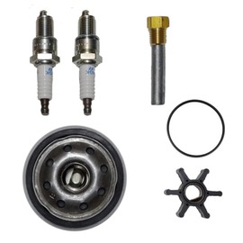 StayCoolPumps SCP-K2noFF Maintenance Service Kit with Spark Plugs for Kohler Marine Generator Models 4EF 5E 6EF 7.3E