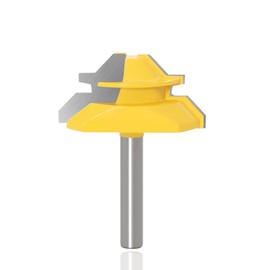 Mesee Mitre Milling Cutter, 8 mm Shank Gluing Cutter Router, 45 Degree Router Bit Woodworking Cutter Cutting Tool for Engraving Machine Trimming Machine Power Tools