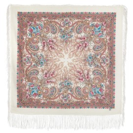 Pavlovo Posad Shawl Manufactory Pavlov Posad Scarf Folklore Tradition 110x110 Wool 904-2 March Платок