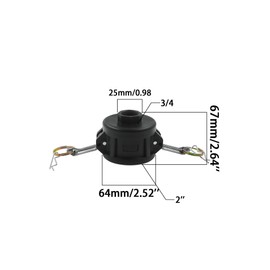 TTZEZE IBC Tote Fittings,275 330 Gallon Tank Drain Adapter,Ibc Tote Adapter for Ton Barrel Fittings and Garden Joints,2 Inch Tote Lock Garden Hose Camlock Garden Water Hose (1）Black,Male Thread