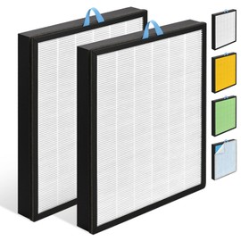 HSIAMEN Vital 200S-RF Compatible with Levoit Vital 200S Replacement Filter Vital 200S-P Smart Air Purifier Vital-200S, LAP-V201S-WUS High Efficiency Filter, White 2-Pack