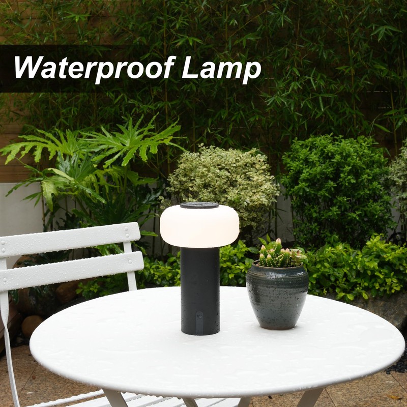 WEILAILUX Shower Lamp Waterproof, Outdoor Cordless Table Lamp Rechargeable, Portable