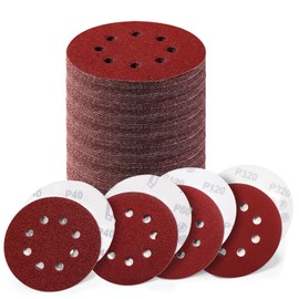Blendura Sandpaper 125 mm, Velcro Sandpaper P40/P80/P120/P320, Reddish Brown