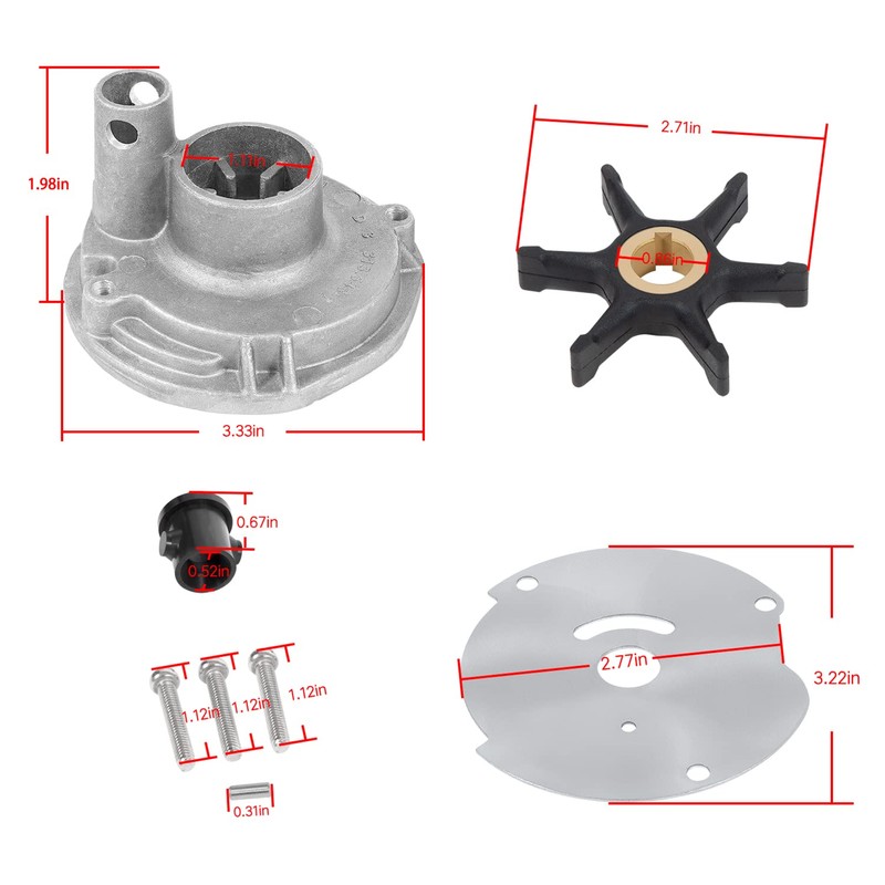 382468 0382468 Water Pump Impeller Kit Fit for Johnson Evinrude