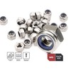 DOJA INDUSTRIAL Self-Locking Nuts M10 Pack of 25 Galvanised Steel