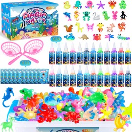 Magic Water Elf Toy Kit, Aqua Fairy Water Gel Kit for Kids with 24 Magic Gels, Aqua Fairy kit with 24 Shape Molds, DIY Creative Art Crafts Kits, Birthday Gifts & Party for Girls and Boys