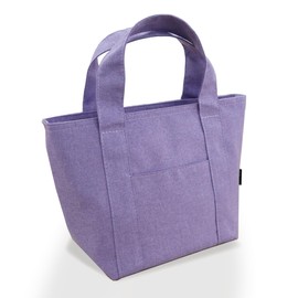 [ARASAWA] Washable Lunch Bag, Insulated Lunch Bag, Washable, Simple, Men's, Women's, Cute, Stylish, Compact (Lavender)