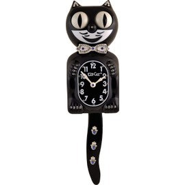 Kit Cat Klock Limited Edition Clear/Blue Palm Crystals Jeweled 15.5"