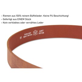 Frentree Genuine Buffalo Leather Belt, Made in Germany, Belt for Men and Women, 3.8 cm Wide, Brown, brown