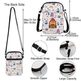 Calcifer Crossbody Bag Anime Calcifer Gift Japanese Anime Gift Movie Character Inspired Shoulder Bag Anime Fire Gift (Fire CB UK2)