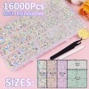Tinkrstuff 16000Pcs Resin Jelly Rhinestones for Crafting, Transparent AB Flatback