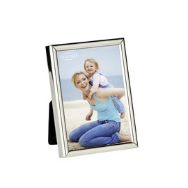 EDZARD Genoa Picture Frame for Photo 6 x 9 cm Elegant Silver-Plated Tarnish-Resistant with Velvet Back Photo Frame for Standing