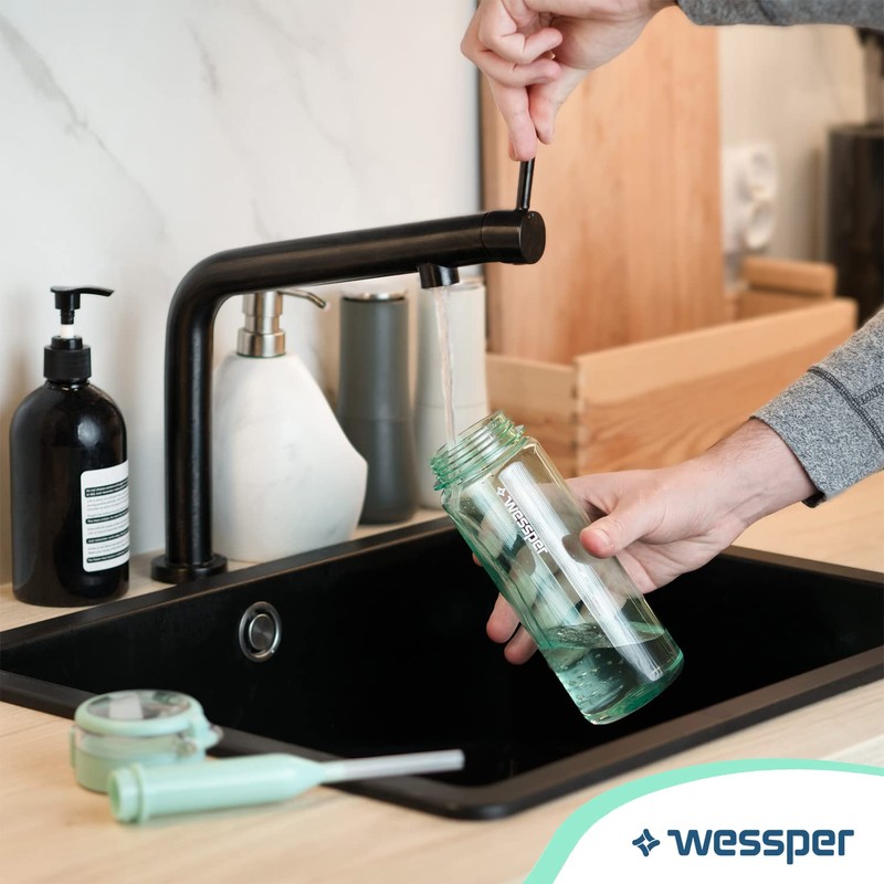 Wessper Water Filter Bottle 680 ml Mint Tritan Drinking Bottle