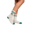 Barefoot Dreams® CozyChic® Unisex Mickey Athletic Crew Socks, Cream-Pinecrest, Small/Medium