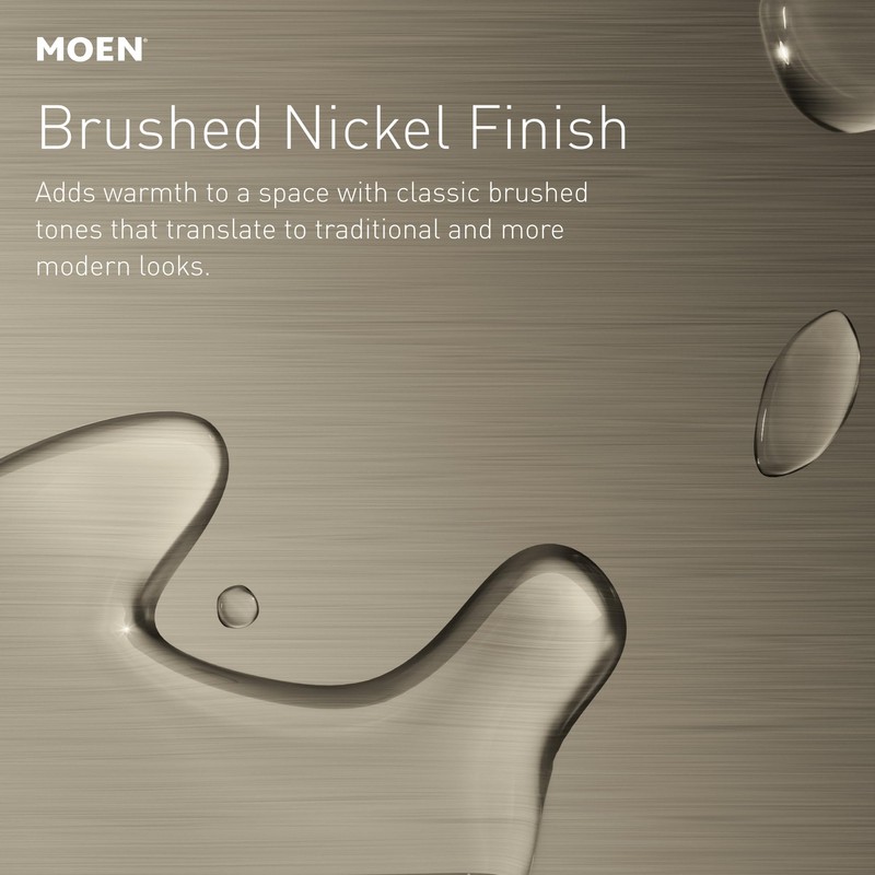Moen Brushed Nickel 72-inch Permanent Mount Adjustable Curved Shower Rod,