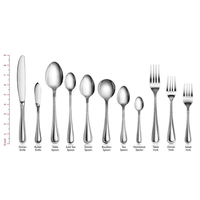 New Star Foodservice 58864 Slimline Pattern, 18/0 Stainless Steel, 36-Piece
