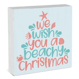 Coastal Christmas Decor Beach Christmas Decorations We Wish You A Beachy Christmas Decor Tropical Christmas Decorations Seashell Christmas Decor Ocean Christmas Decorations 5 x 5 Inches