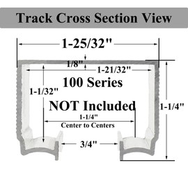 2 Set Pocket Door Soft Close Top Hanger Assemblies Fit for Johnson P/N #1060 & #1062, Works with 100, 134F, 138F, 2610F Series Track, 1" Nylon Ball Bearing Tri-Wheel, Bi-Direction